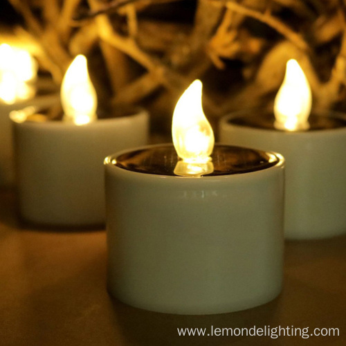 Solar Powered Tea lights Flameless Decorative Candle